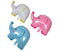 Gatuida Lot de 15 ballons éléphants en aluminium sur le thème des animaux du zoo, décoration de fête d'anniversaire, fournitures pour baby shower