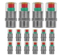 Gatuida Lot de 16 Bouchons de Valve Automobile - Indicateur de Pression des pneus - Pièce de Rechange pour Valve d'alerte de Pression des pneus de Voitures et camions - Conduite en Toute