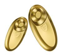 Gatuida Lot de 2 Assiettes Ovales 304 Acier Inoxydable Compartiment à Trempette, Plat de Service pour Apéritifs et Snacks, Vaisselle Maison Pratique pour Sauces et Condiments Réutilisable