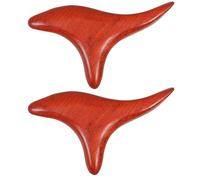 Gatuida Lot de 2 Bâtons de Massage en Bois Naturel Masseur Corporel Léger et Portable Tiges de Massage pour Points D’Acupuncture et Trigger Soulagement Musculaire pour Dos Cou Bras