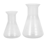 Gatuida Lot de 2 béchers de chimie de base pour laboratoire : flacons gradués de 50 ml et 100 ml en plastique - Matériel de laboratoire scientifique - Matériel de chimie scolaire