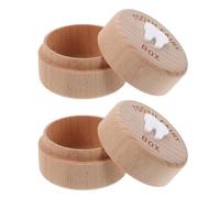 Gatuida Lot de 2 Boîtes à Dents de Lait en Bois Naturel Diamètre 52 CM X Hauteur 35 CM Coffrets Souvenirs pour Garçon et Filles Garçons et Filles Boîte à Souvenirs pour Dents