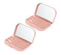 Gatuida Lot De 2 Boîtes De Rangement Pour Faux Cils Organiseur Pour Faux Cils UV Sourcils Duveteux Étui De Rangement Pour Faux Cils Rose Affaiblissement Du Champ Magnétique