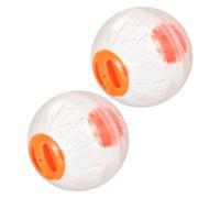 Gatuida Lot de 2 Boules d'exercice pour Hamster 15 CM en Plastique Cristal Transparent Silencieuses et Ventilées Jouets pour Petits Animaux Adaptés aux Cages Balle D’Exercice Hamster