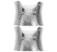 Gatuida Lot de 2 bracelets manchettes épais bracelets joncs larges et ouverts - Bijou minimaliste pour poignet et bras, couleur argent