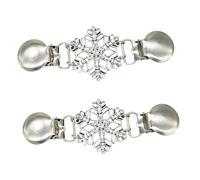 Gatuida Lot de 2 Broches Décoratives en Alliage de Flocon de Neige avec Cristaux Accessoires pour Vêtements Écharpes et Pulls pour Cérémonie et Usage Quotidien