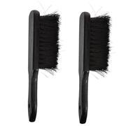 Gatuida Lot de 2 Brosses pour Cheminée Noires Poils Denses Outil de Nettoyage Manuel Polyvalent pour Foyer Brosse de Banc Ergonomique Antidérapante Nettoyage Intérieur pour Poêles et