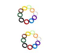 Gatuida Lot de 2 Cache-clés en Silicone Élastique 32 Pièces avec Anneaux de Codage pour Une Organisation Facile