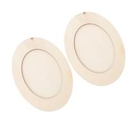 Gatuida Lot de 2 Cadres Photo en Bois Brut Ovales à Peindre, Cadres Artisanaux Vierges Faits Main pour Loisirs Créatifs, Supports Décoratifs DIY pour Garçon et Filles et Activités