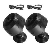 Gatuida Lot de 2 Caméras de Sécurité Intérieures Mini Vision Nocturne Infrarouge HD de Mouvement Intelligente Application Mobile pour Surveillance à Distance Couleur Noire