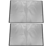 Gatuida Lot de 2 Classeurs à Papier Format A4 Noirs, Dossiers de Partitions de Musique en Polypropylène 40 Pages, Surface Mate Antireflet, Organiseurs Légers pour Bureau, École