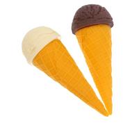 Gatuida Lot De 2 Cônes De Glace Artificiels en PVC Modèle De Glace Décoration De Magasin De Glaces Boule De Glace Accessoire De Décoration Intéressant pour Cônes De Glace