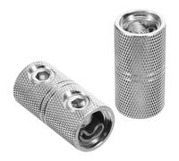 Gatuida Lot de 2 Connecteurs à Broches pour Câbles d'Amplificateur Voiture 0Ga en Aluminium Bornes de Câble d'Alimentation Haute Résistance Connecteurs Audio pour Enceintes Autoradio