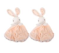 Gatuida Lot de 2 couvertures de sécurité pour bébé fille : doudou lapin tout doux pour bébé fille - couverture de réception en peluche lapin pour nouveau-nés et tout-petits