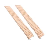 Gatuida Lot de 2 Échelles en Bois pour Hamster et Rat, Jouet d'escalade Sécurisé, Pont Suspendu 6x40 Cm, Accessoire pour Cage de Petits Animaux, Jeu D'activité pour Chinchillas