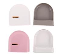 Gatuida Lot de 2 Étuis Ouverts pour Appareils Dentaires Transparents et Roses, Boîtes Portables en Plastique Résistant pour Rangement et Protection D’orthodontiques, pour Voyage et Usage