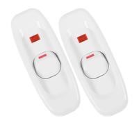 Gatuida Lot de 2 Interrupteurs en Ligne Marche/Arrêt Voyant LED 10 A 250 V Bouton-Poussoir Noir et Blanc Interrupteur pour Lampe de Chevet Compatible Variateur D’Intensité Commande