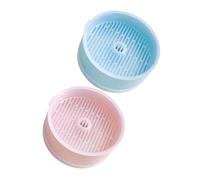 Gatuida Lot De 2 Jardinières Hydroponiques pour à Chat Domestique, Bac sans Compact Bleu Et Rose, Culture Intérieure Facile pour Animaux De Compagnie, Système D'oxygénation Nutritif Et Pratique