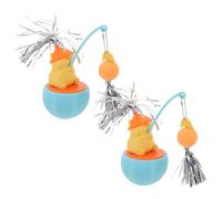 Gatuida Lot de 2 Jouets interactifs pour Chats - Jouets culbuto oscillants - Figurine de Chat pêcheur Tenant Une Canne à pêche - Accessoire pour Chatons d'intérieur