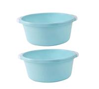 Gatuida Lot de 2 Lavabos Plastiques Multifonctions Moyenne Taille Bleu Nordique, Bassines Antidérapantes pour Bain de Pieds et Usage Domestique
