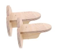 Gatuida Lot de 2 Meubles Muraux pour Chat Escalade en Bois, Étagères Murales Nuage, Support Mural Compact, Intérieur Maison, pour Chatons Actifs et Joueurs