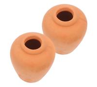 Gatuida Lot de 2 Mini Pots en Terre Cuite pour Succulentes et Cactus, Jardinière Vintage Compacte pour Bureau et Décoration Intérieure, Pots en Argile Rouge 66 pour Petits Espaces