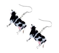 Gatuida Lot De 2 Paires Boucles D’oreilles Animaux Vache Acrylique Légères Et Chics Femme Fête Mode Style Cartoon 3d Présent Amusant Accessory