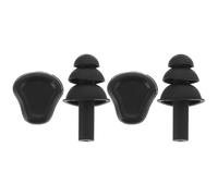 Gatuida Lot De 2 Paires De Bouchons D'oreilles Étanches Insonorisants, Silicone Souple Noir, Protection Auditive Pour Natation Et Étude, Anti-bruit Pour Sommeil Et Environnement Bruyant, Unisexe