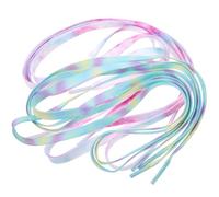 Gatuida Lot de 2 Paires de Lacets de Chaussure Plats 120 CM à Effet Dégradé Tie And Dye Lacets Colorés Extensibles pour Chaussures de Sport et Baskets Accessoires Mode Couleur Aléatoire