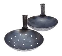 Gatuida Lot de 2 Pelles à Tamiser en Métal 23 CM Trous Pelle à Perforée Portable pour Jardinage Extérieur Nettoyage du et Tamisage du Terreau Outil Professionnel Multifonction pour