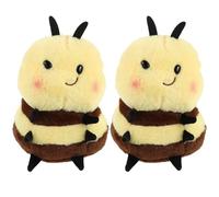 Gatuida Lot de 2 Peluches Abeilles souriantes, Douces et moelleuses, en Peluche et Coton PP, idéales pour Les câlins, Les Histoires et Les Cadeaux d'anniversaire pour Enfants.