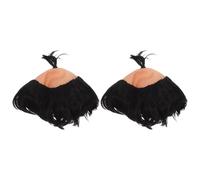 Gatuida Lot de 2 Perruques Chauves de Samouraï pour Cosplay Hommes, Accessoire Costume de Lutteur, Postiche Japonerie Réaliste et Drôle, Décoration Spectacle et Fête, Réutilisable