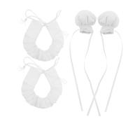 Gatuida Lot De 2 Petits Chapeaux Décoratifs pour Poupées Toque De Chef Miniature Blanche