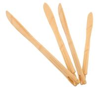 Gatuida Lot de 2 Pinces à Toast en Bambou Naturel 30 Cm Réutilisables, Accessoires Cuisine Antidérapants pour Grille, Barbecue, Service Salade et Friteuse à Air Chaud