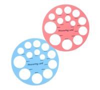 Gatuida Lot de 2 Pochoirs Circulaires pour Mamelons Bébé, Outil de Mesure Précis, Flexible et Résistant en Silicone, Règle Circulaire Rose et Bleu Clair, Appareil de Dimensionnement