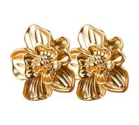 Gatuida Lot de 2 Poignées de Meuble Trou en Alliage de Zinc Finition Cuivre Brossé Motif Floral Moderne Poignée Ronde Petite Taille pour Tiroirs et Armoires Cuisine Salon et Chambre