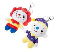 Gatuida Lot De 2 Porte-clés En Peluche Clown, Pendentifs Adorable Pour Paquet à Dos Et Cartable, Matériaux Doux, Couleurs Simples, Accessoires De Décoration Pour Garçon Et Filles Et Adolescents