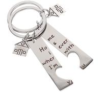 Gatuida Lot De 2 Porte-clés Maison En Métal Inoxydable, Décoration Porte-clés Délicate, Argenté, Pendaison De Crémaillère, Présent Propriétaire, Usage Quotidien