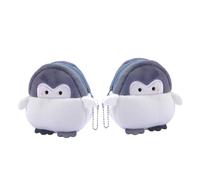 Gatuida Lot De 2 Porte-Monnaie Peluche Pingouin, Paquet à Pièces Courts Portables en Peluche, Fermeture Éclair Pratique, Accessoires Femmes pour Monnaie Et Cartes, pour Usage Quotidien