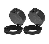 Gatuida Lot de 2 Protège-Boutons de Cuisinière à Gaz Noirs Protections Universelles en Plastique Résistant à la Chaleur pour Sécurité Bébé Couvercles Anti-Dérapants et Anti-Saleté