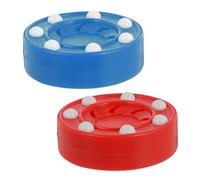Gatuida Lot de 2 Set de Rondelles de Hockey de Rue Réutilisables Bleu et Rouge Palets D'entraînement pour Hockey sur Glace Accessoires Solide pour Entraînement Roller en Intérieur