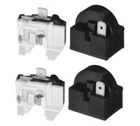 Gatuida Lot de 2 set de sets de Relais de Démarreur Ptc pour Compresseur de Réfrigérateur-Congélateur Protecteur de Surcharge Thermique Intégré Kit de Démarrage Compatible Compresseur