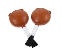 Gatuida Lot de 2 Souffleurs d'air Brosse Douce en Plastique Marron, Petite Pompe à Bulbe Pressable pour Nettoyage D'objectifs, Électronique et Surfaces Délicates, Outil Compact