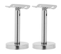 Gatuida Lot de 2 Supports de Main Courante en Acier Inoxydable Fixation Murale pour Rampe d'Escalier Droit 80 MM Quincaillerie Robuste pour Tube Rond Usage Intérieur Sécurisé et