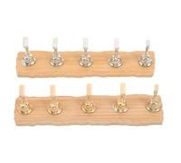 Gatuida Lot de 2 Supports d'Entraînement pour Ongles en Acrylique Base Décorative Argentée et Dorée Présentoir Rond pour Manucure Professionnel et Usage Salon ou Domicile Fournitures