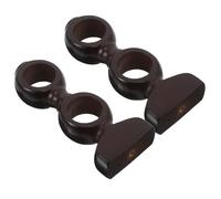 Gatuida Lot de 2 Supports Doubles Muraux en Bois pour Tringles à Rideaux, Installation Facile, Design Élégant Grain de Bois, pour Chambre et Pièces Multiples