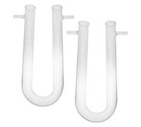 Gatuida Lot de 2 tubes de séchage en forme de U, tube de dessiccation de | Tube de séchage en forme de U, tube en verre professionnel pour laboratoire, pour dessiccation, séchage de gaz et analyses