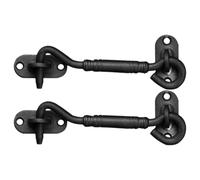 Gatuida Lot de 2 Verrous Coulissants en Acier Inoxydable 4 Pouces Loquets de Porte de Grange Noirs Mats Verrou de Portail Extérieur Résistant aux Intempéries pour Abri de Jardin et