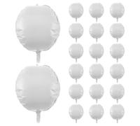 Gatuida Lot de 20 ballons ronds en aluminium : grands ballons géants blancs de 55,9 cm pour décorations de fête d'anniversaire, de mariage, de baby shower, du Nouvel An