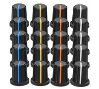 Gatuida Lot de 20 Boutons Rotatifs de Volume pour Potentiomètre Plastique Robuste Couleur Mixte Semi-Rigide Compatible Table de Mixage Ampli et Console Dj Contrôle Précis du Son
